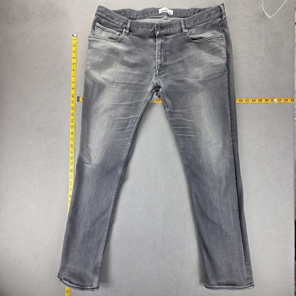 Stone Island Jeans Mens Gray Medium Wash Type SK Slim Stretch Denim Fits 38x32